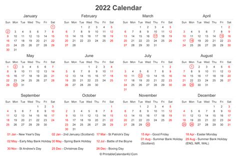 Urmc Holiday Calendar 2022